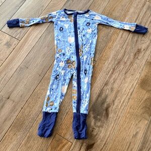 Little Sleepies Blue Hanukkah Zippy